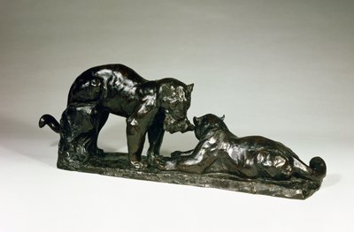 Två Jaguarer av Rembrandt Bugatti (1885-1916) av Unbekannt Unbekannt