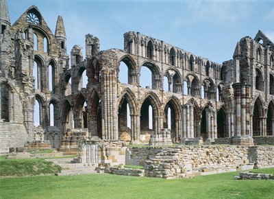 Utsikt över Whitby Abbey, North Yorkshire av Unbekannt Unbekannt