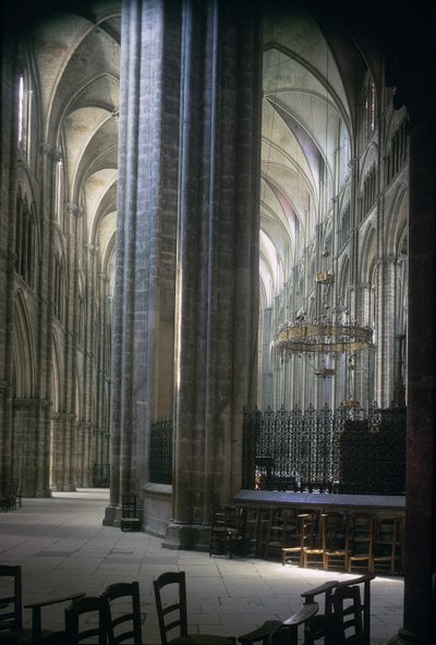 Utsikt över interiören, Durham Cathedral, byggd 1093-1289 av Unbekannt Unbekannt