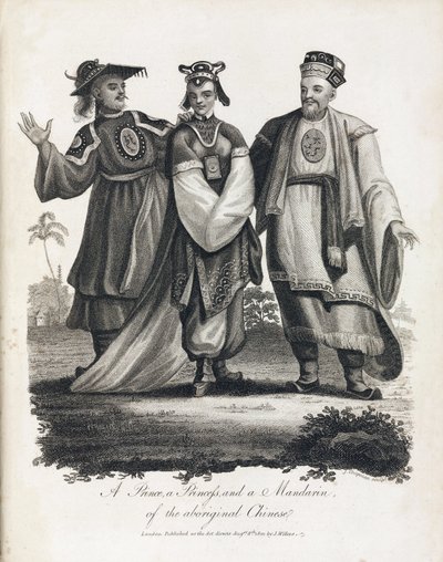En prins, en prinsessa och en mandarin av aboriginkineserna av Unbekannt