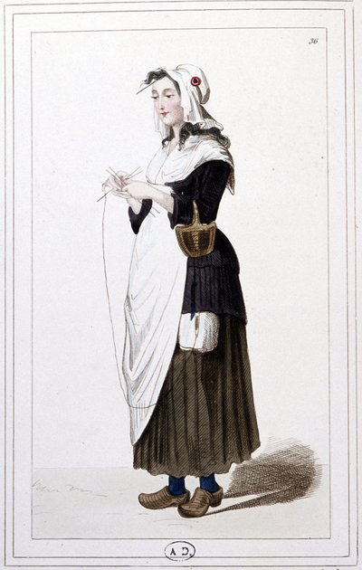 En giljotinstickare år 1793. ca 1810 (Gravyr) av Unbekannter Künstler