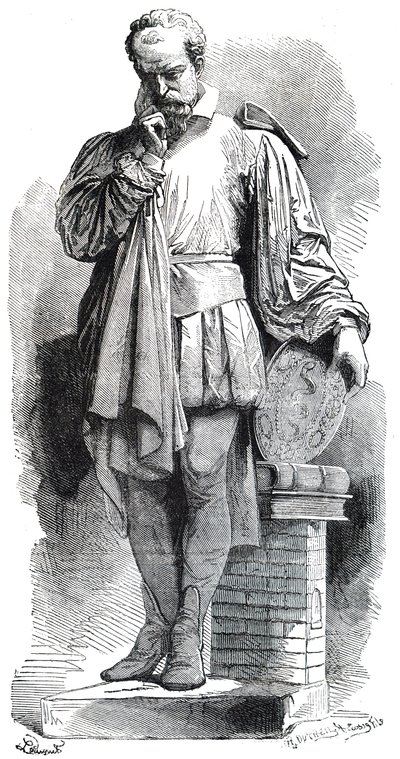En staty av Bernard Palissy. av Unbekannt
