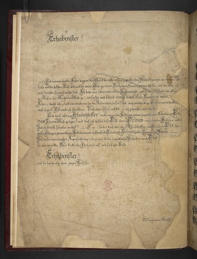 Lägg till MS 41631 f.1v Beethovens kopia av hans tre tidiga pianofortesonater i Eb, F-moll och D av Unbekannter Künstler