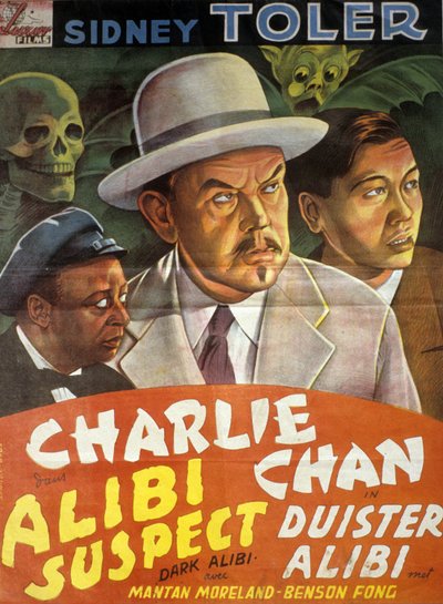 Affisch för filmen Charlie Chan: Alibi suspect (dark alibi) regisserad av Phil Karlson med SidneyToler av Unbekannt