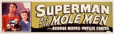 SUPERMAN AND THE MOLE MEN filmaffisch regisserad av LeeSholem med Phyllis Coates, George Reeves 1951 av Unbekannt
