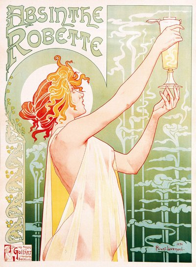 Reklamaffisch för Absinthe Robette av Unbekannter Künstler