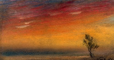 Efterglöd orsakad av Krakatoas utbrott den 9 november 1883 av Unbekannter Künstler