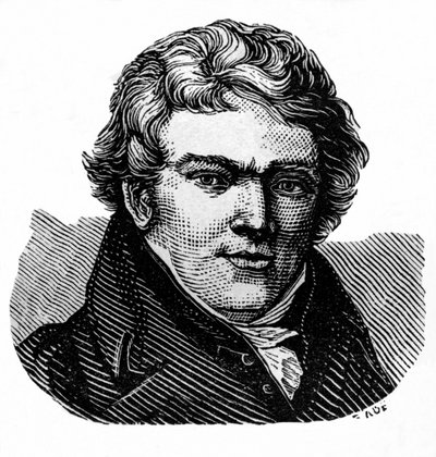 Aloys Senefelder (1771-1834), acteur et dramaturge allemand, inventeur de la lithographie et imprimeur - Senefelder, Alois, uppfinnare av litografin. Illustration / träsnitt från : " Världen i illustrationer ", utgiven av författarenDr. Chr. av Unbekannter Künstler