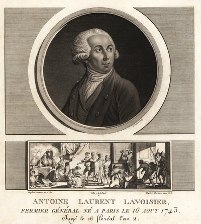 Antoine Laurent Lavoisier, fransk adelsman och kemist av Unbekannt