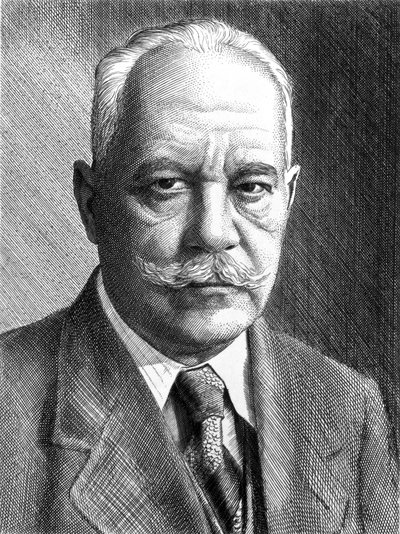 Arnold Sommerfeld, tysk fysiker, c1910-1920 av Unbekannt