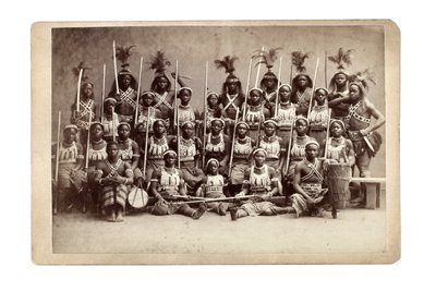 Ashanti gruppföreläsning, Tyskland 1890-talet (s/v foto) av Unbekannt