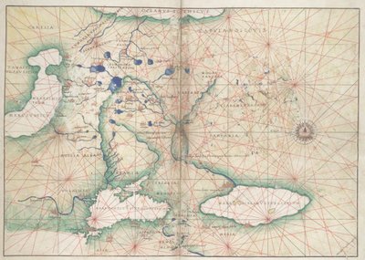 Battista Agnese, PORTOLANSK ATLAS (Italien ca 1550) 2 av Unbekannter Künstler