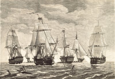 Slaget vid Trafalgar (21 oktober av Unbekannter Künstler