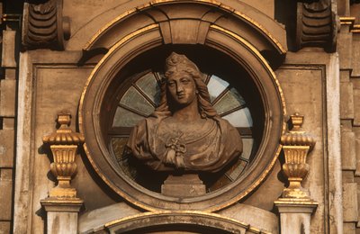 Belgien, Bryssel, Grand Place, dekorativ detalj av William Jennys