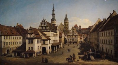 Bernardo Belotto, kallad Canaletto, "Marknadsplatsen i Pirna", 1768, Pushkin Museum, Moskva av Unbekannter Künstler