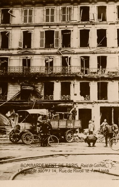 Bombning av Paris av Unbekannter Künstler
