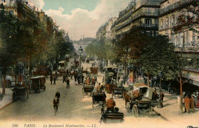 Boulevard Montmartre, Paris av Unbekannter Künstler