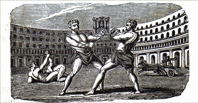 Boxare i Colosseum i antikens Rom av Unbekannt