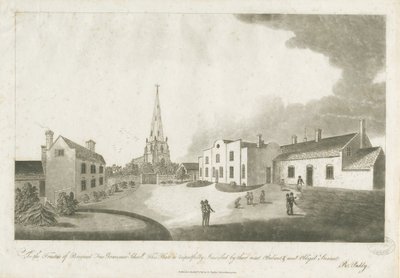 Brewood Grammar School: akvatintgravyr, 30 januari 1799 av Unbekannt
