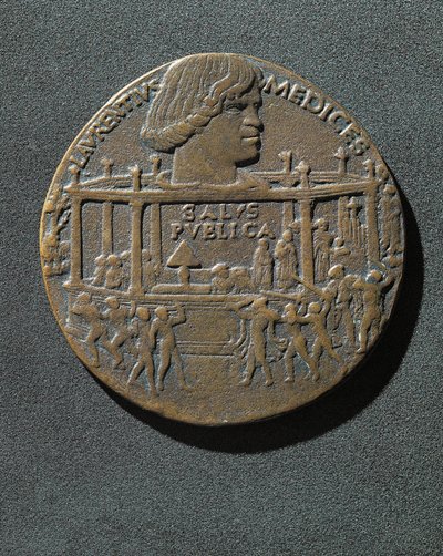 Bronsmedalj till minne av Giuliano de Medici (Florens av Benjamin Baud