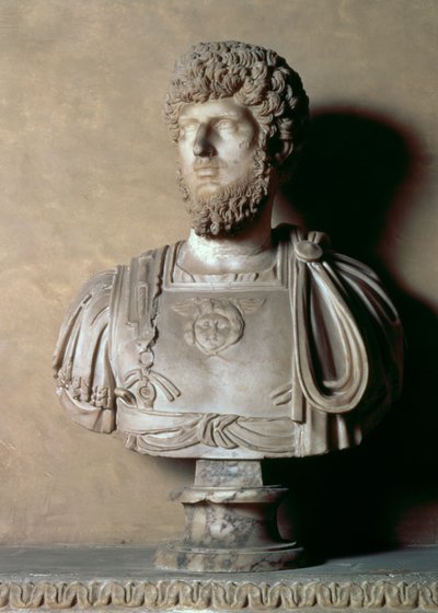 Byst av Lucius Aurelius Verus, romersk, 2:a århundradet (marmor) av Unbekannt