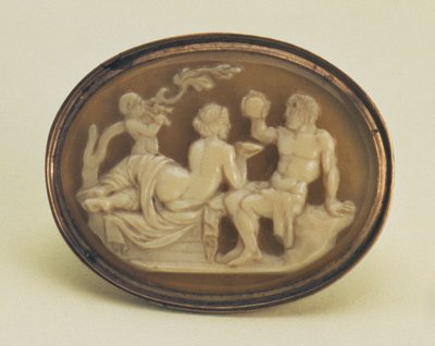 Cameo av Bacchus och Ariadne, italiensk av Unbekannt