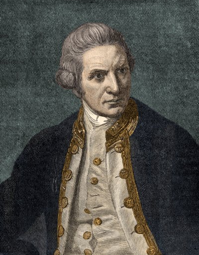 Kapten James Cook - porträtt av Unbekannter Künstler