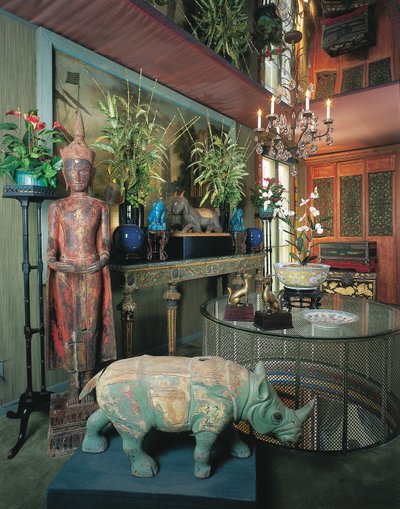 Karussellfigur eines Nashorns von Unbekannt