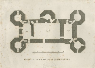 Castle Church - Stafford Castle: gravyr och [1800-talet] av Unbekannt