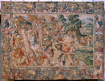 Katedralen (Cathédrale Saint-Maurice). flamländsk gobeläng. av 