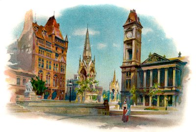 Chamberlain Square, Birmingham av Unbekannter Künstler