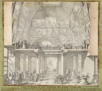 Charles de Wailly - Salongen i Paris, 1789 lpdp 82552-1 av Unbekannter Künstler