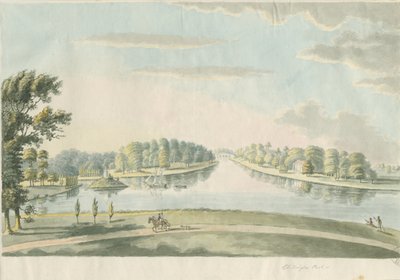 Chillington Park - Pool: akvarellmålning, och [c 1820] av Unbekannt