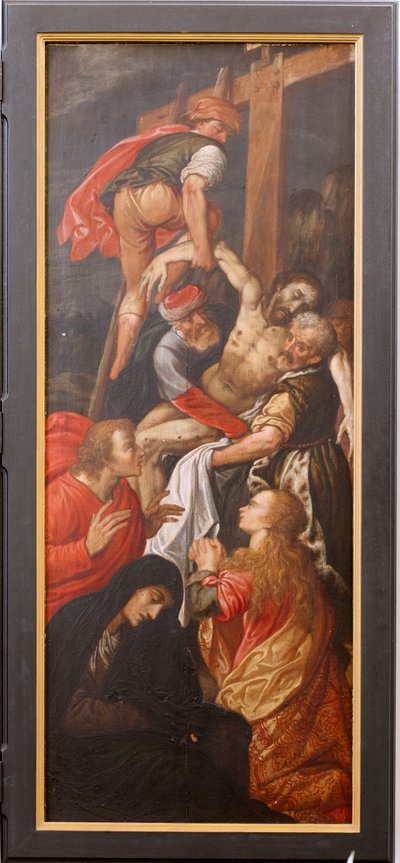 Kyrka (Eglise Saint-martin). Interiör. Triptyk. Korsfästelsen. av Unbekannter Künstler