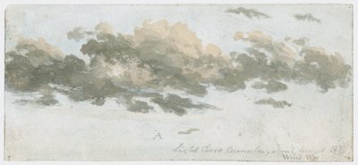 Cirrocumulus, molnstudie, ca 1803-1811 av Unbekannter Künstler