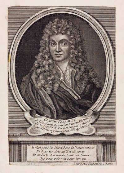 Claude Perrault, fransk arkitekt, vetenskapsman och läkare, ca 1660-talet av Unbekannt