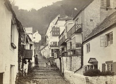 Clovelly, Torridge, Devon, Storbritannien (s/v foto) av Unbekannter Künstler