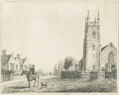 Colwich Church: pennskiss, 1833 av Unbekannt