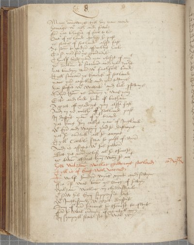 Kopia av krönikan Andrew av Wyntoun, Fol 319 verso, c.1550 (bläck på papper) av Unbekannt