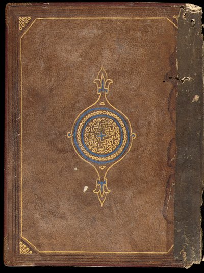 Omslag till en nästan komplett Kufic Qur"an, Nordafrika eller Främre Orienten, tidigt 1000-tal av Unbekannt
