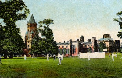 Cricketmatch vid Rugby School, ca 1908 av Unbekannter Künstler