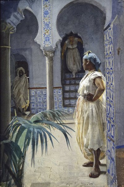 Daiduscha (1887, watercolour on paper). Stockholm, Amells. Anders Zorn (1860-1920). av Unbekannter Künstler