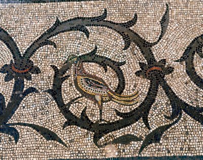Detalj av golvet i den tidiga kristna basilikan i Aquileia, Udine av Unbekannt
