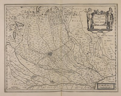 Hertigdömet eller territoriet Milano av Unbekannter Künstler