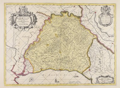 Ducatus Gelriae pars quarta quae est Arnhemiensis siue Velavia av Unbekannter Künstler