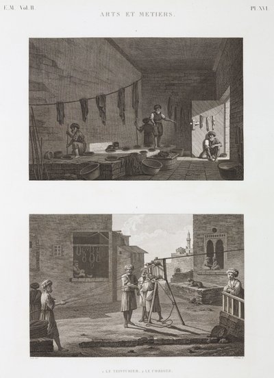 Dye & Pigment Industry Färgverk och reptillverkning, Egypten, ca 1798 av Unbekannt