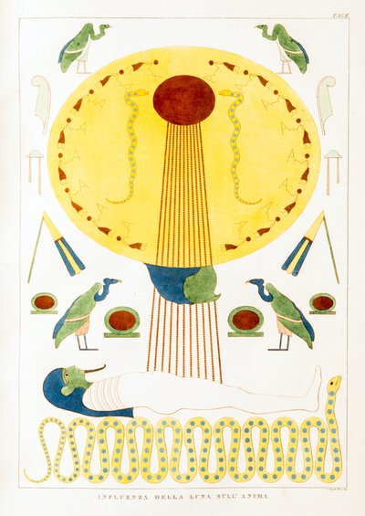 Egyptisk antikvitet: månens inflytande på själen - Illustration från Atlas of Egypt av Unbekannt