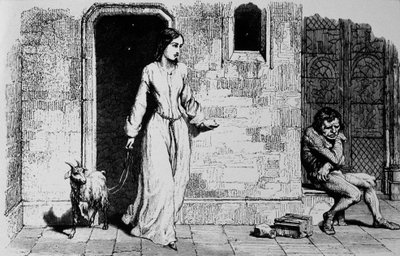 Esmeralda och Quasimodo av Unbekannter Künstler