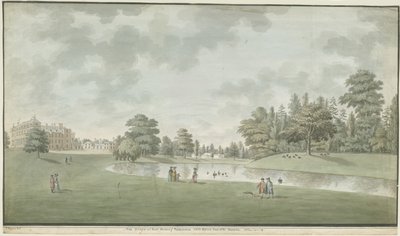 Fisherwick Hall: akvarellmålning, 1786 av Unbekannt