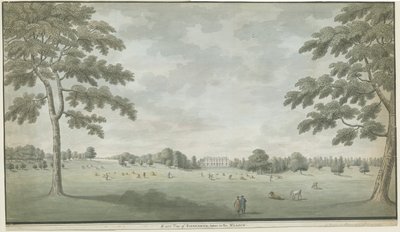 Fisherwick Hall: akvarellmålning, nd [1786] av Unbekannt